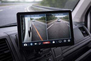 in cab camera monitor view